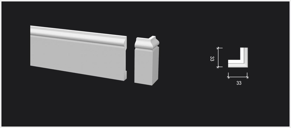 Комплектующий элемент DD005/U2 для плинтуса - внешний угол