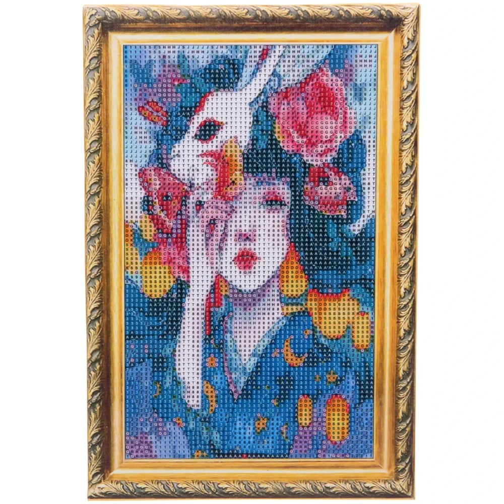 Алмазная мозаика на подрамнике с полным заполнением «МИР ЯРКИХ КРАСОК», Ёко с маской, 20*30 см