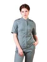 Рубашка медицинская женская на молнии Тезис TZ400, оливковый, 56