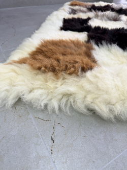 Ковер прямоугольный натуральный мех овчина