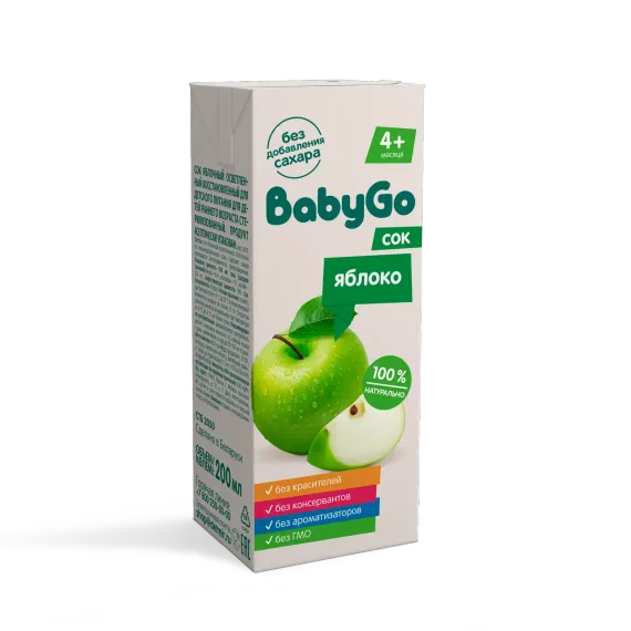 Сок Baby Go яблоко для детского питания 0.2л с 4месяцев