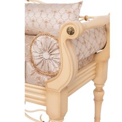 Банкетка Флоренция Премиум Айвори Каледония Даймонд Бисскоти Айвори