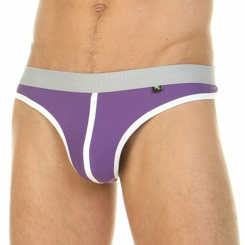 Мужские трусы тонги фиолетовые Van Baam 39832