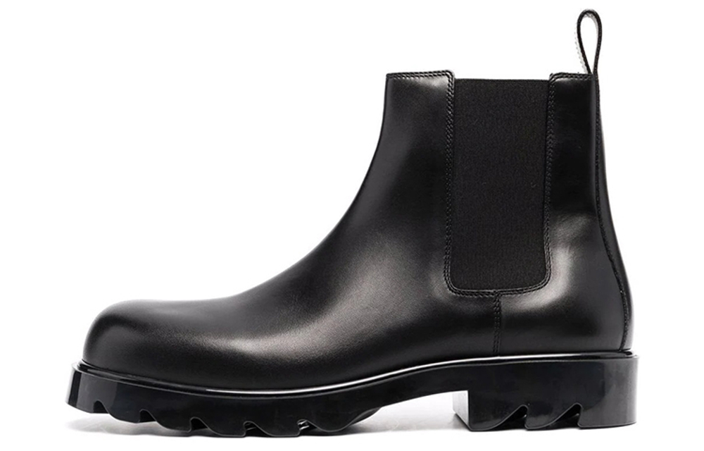 Bottega Veneta Strut Leather Chelsea Boot Black