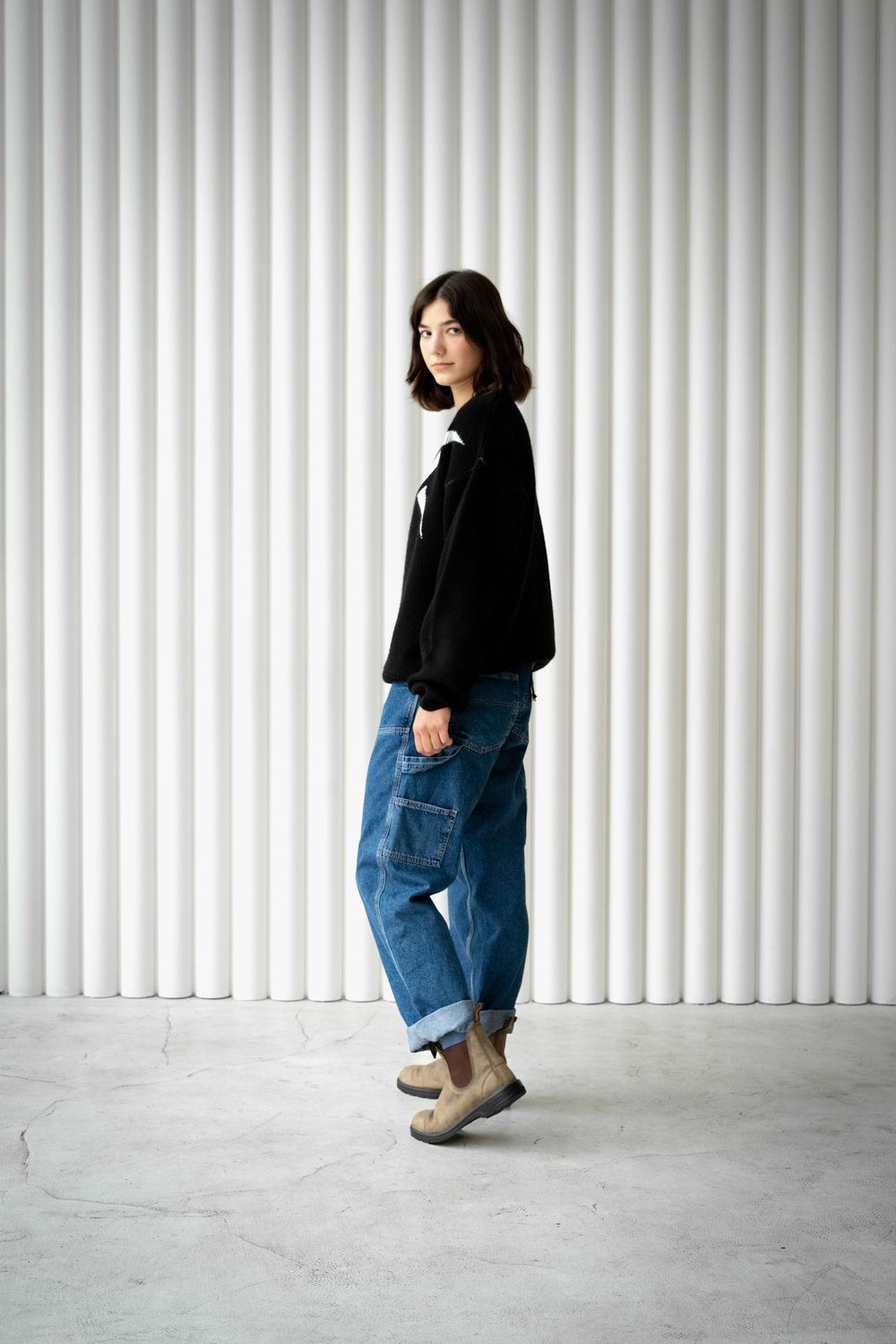 Джинсы Молодость Work синие