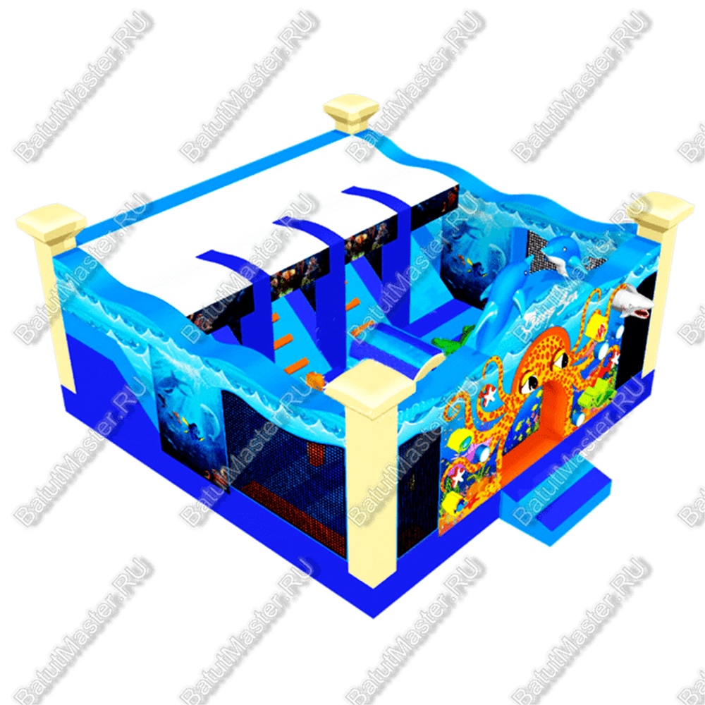 Коммерческий надувной батут "Подводный мир"