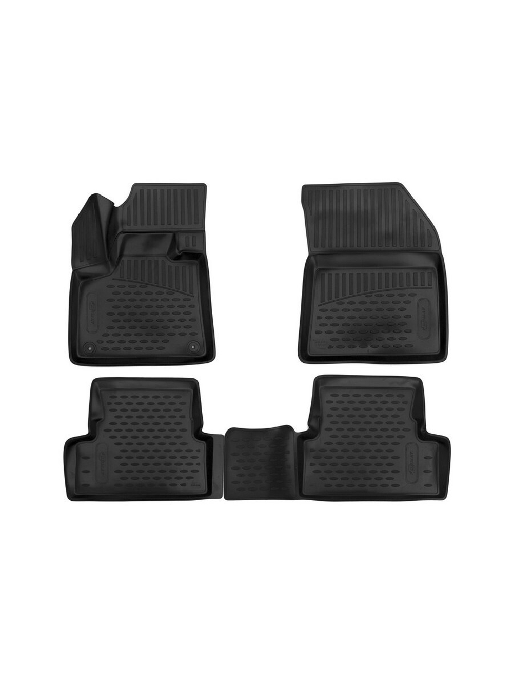 Коврики в салон для PEUGEOT 3008 2016-2023, SUV, 4 шт. (Повышенная устойчивость, повышенная износостойкость) FORMAT.3D3835210K