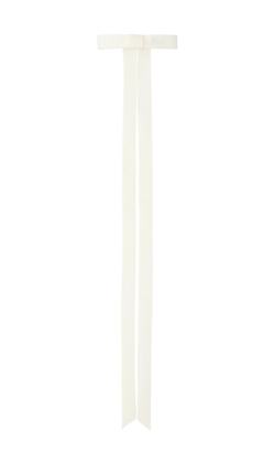 Бант "Стрекоза" с длинными лентами белый