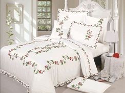 Простынь люкс-сатин 595 на резинке (Бортик 30см) ASABELLA Италия.