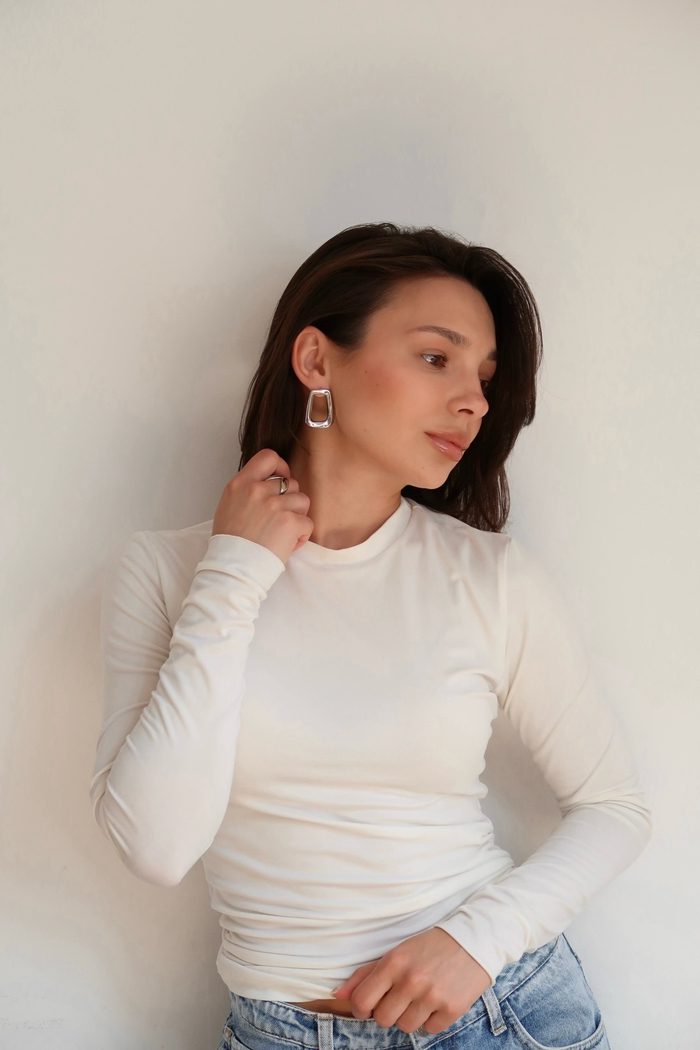 Серьги ПРЯМОУГОЛЬНИК silver