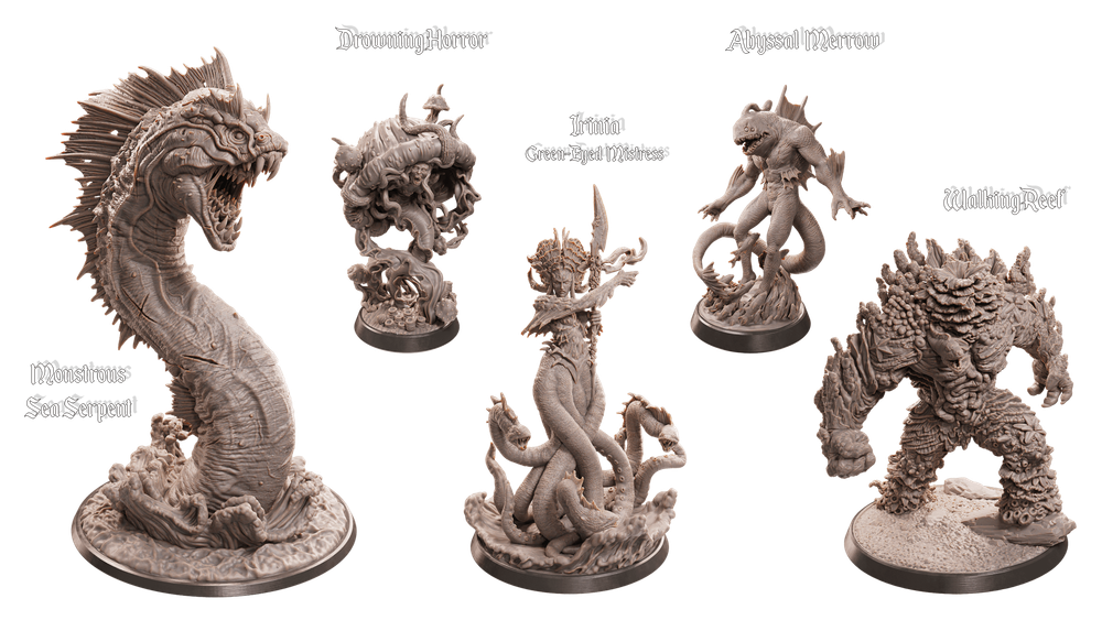 Завистливая буря Envious Tempest Миниатюры 32-56-75мм (Нет / 32mm / Ghostly Raft)