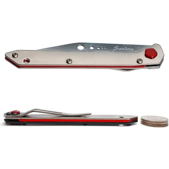 Складной нож Sandrin The TCK 416 SND/The TCK 416 c клинком из стали Tungsten Carbide, рукоять Stainless Steel