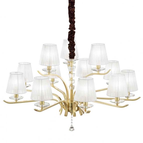 Подвесная люстра Ideal Lux Pegaso SP12 Ottone Satinato 197746