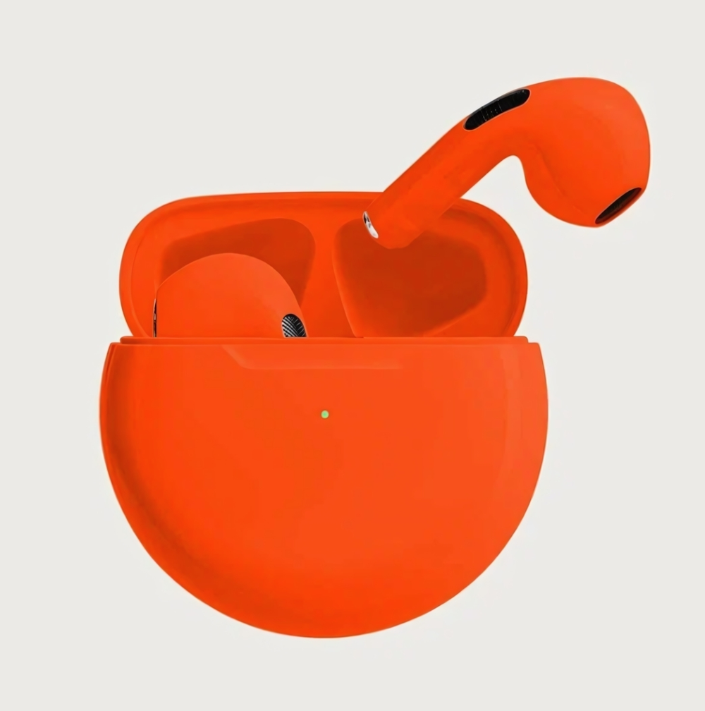 Bluetooth - гарнитура Pro 6, TWS вкладыши, BT5.0, 30/200mAh Orange