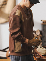 Американский ретро свитер мужской с вставками от бренда Jerrueno