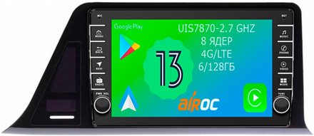 Магнитола для Toyota C-HR 2016-2019 (правый руль, вместо ШГУ 230x130мм) - Airoc AB-1124/R1 (кнопки и крутилки), Android 13, TS20, 6/128Гб, SIM-слот, CarPlay