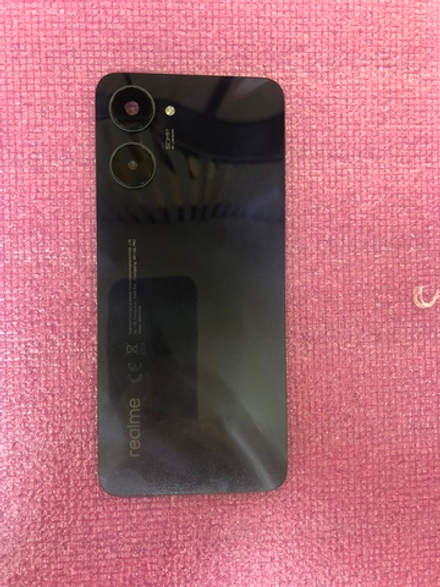 Задняя крышка для Realme 10 4G черная Оригинал( снятая с нового телефона)