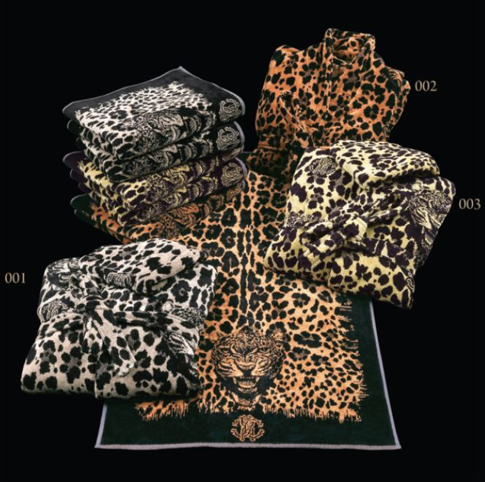 Набор полотенец 2шт Roberto Cavalli Wild Jaguar sabbia 001
