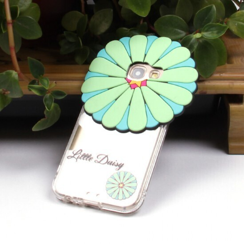 Силиконовый чехол "Цветы" для Samsung Galaxy A3 (2017), 009871