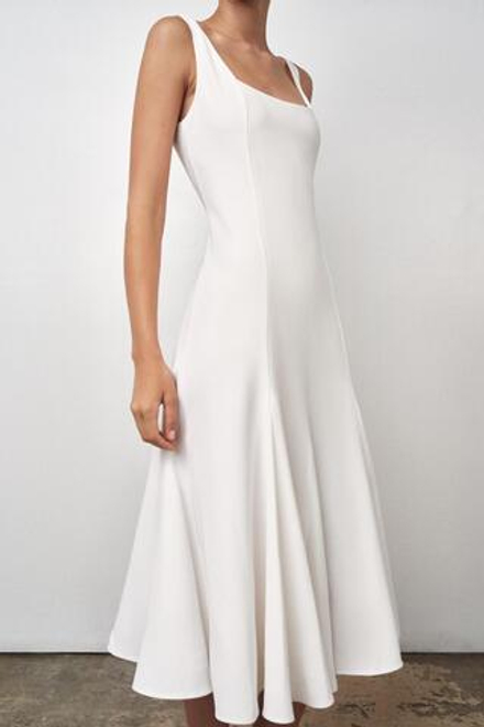 ZARA ПЛАТЬЕ МИДИ — ZW COLLECTION, ЭКРЮ