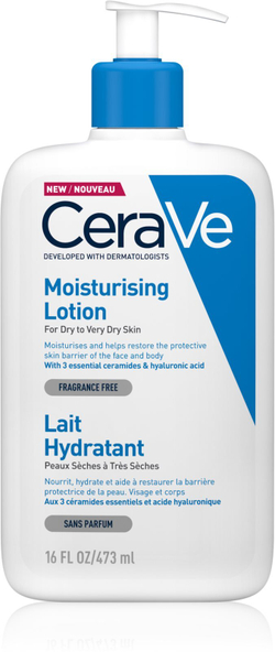 CeraVe Moisturizers - увлажняющее молочко для лица и тела для сухой и очень сухой кожи /   473  ml  / GTIN 3337875597395