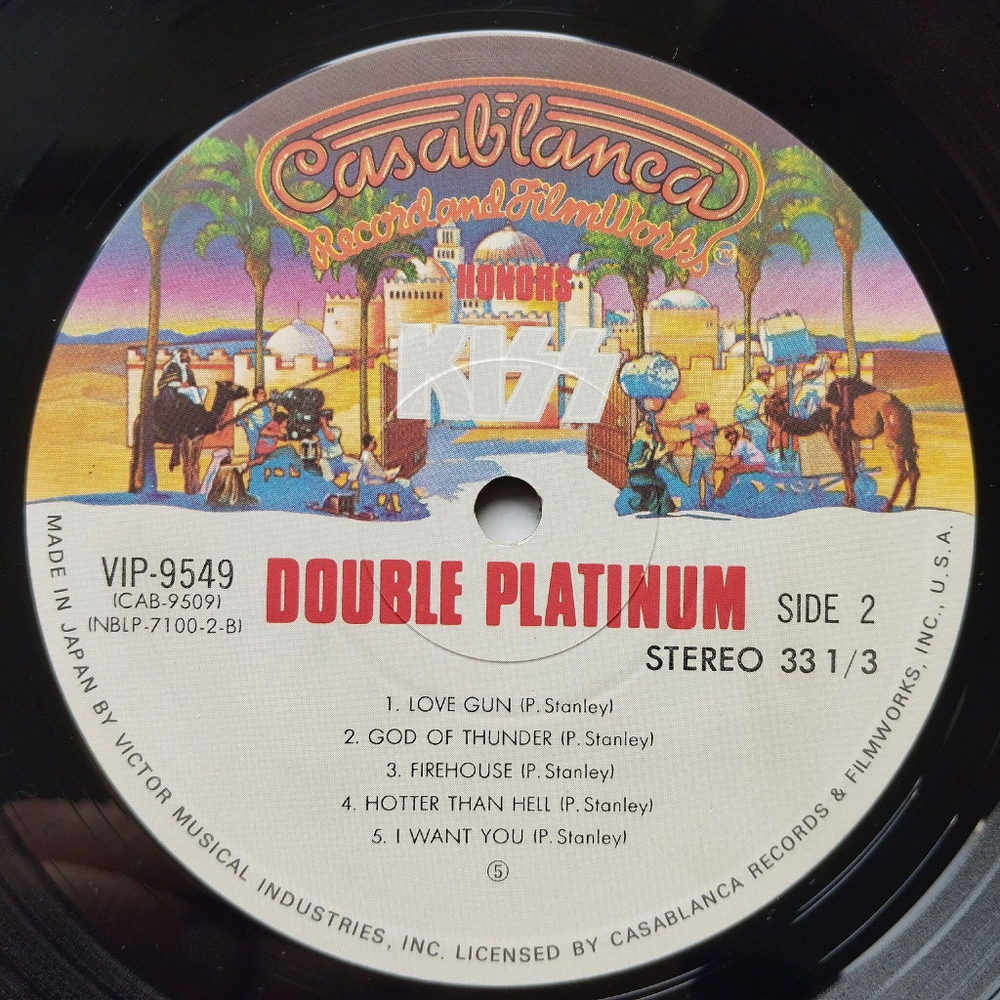 Винтажная виниловая пластинка LP Kiss Double Platinum (Japan 1978) (No Obi) Detroit Rock City