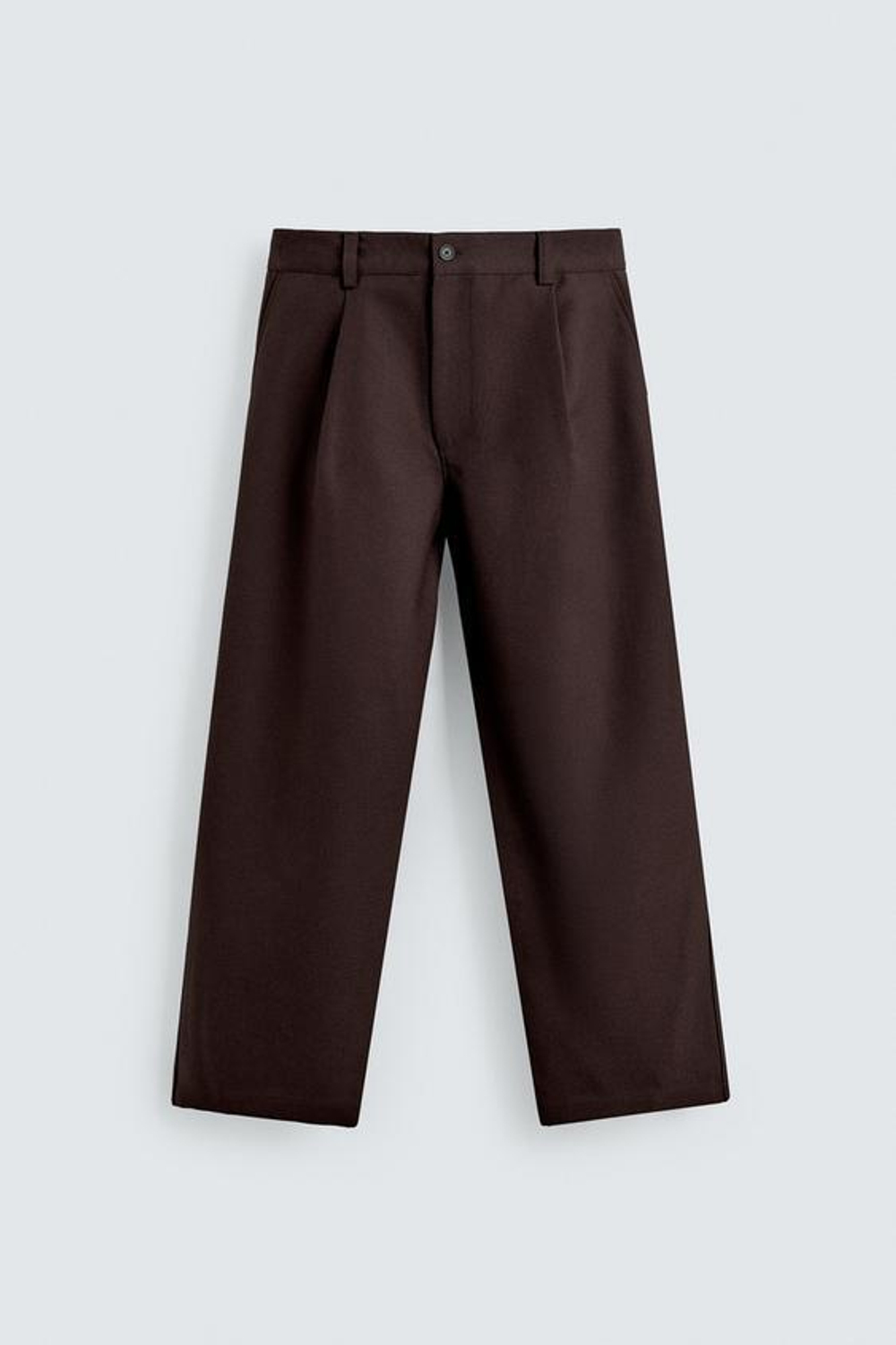 ZARA БРЮКИ BALLOON FIT С ЗАЩИПАМИ, БУРГУНДИ