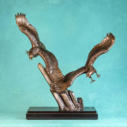 Винтаж: Скульптура в стиле Ар-Деко «Летящие Орлы»