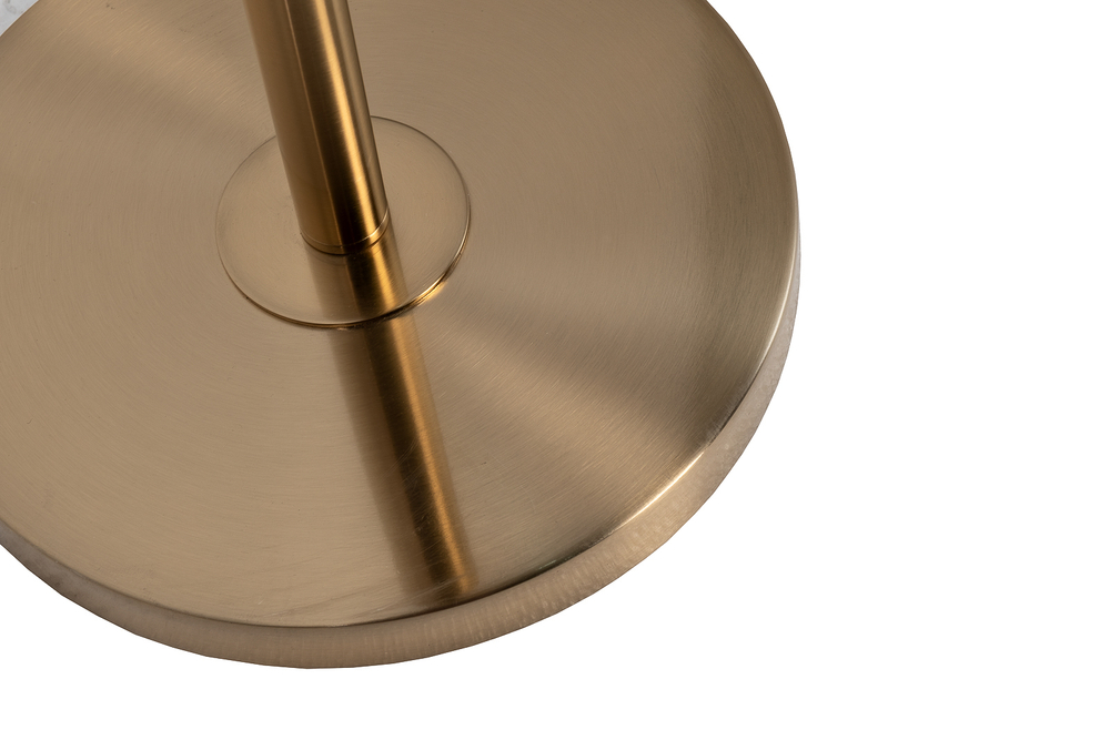 Торшер h184см Garda Decor цвет металла латунь узор под белый мрамор