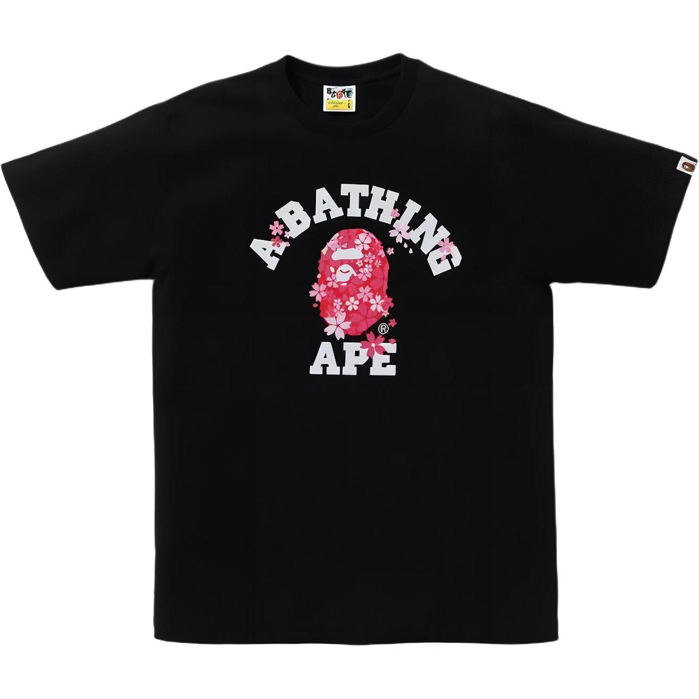 A Bathing Ape Sakura College Tee черный