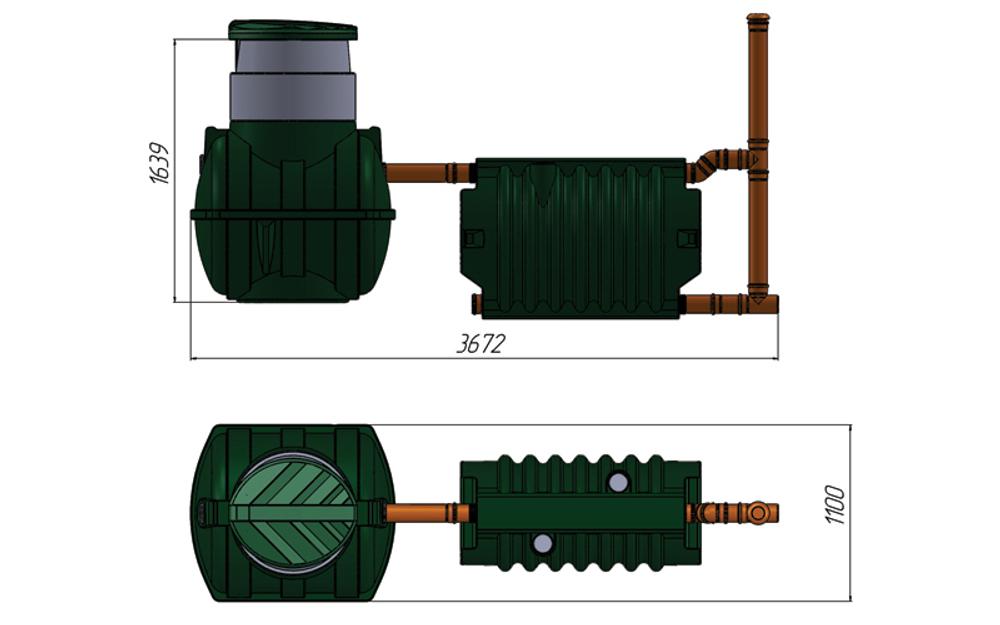 Блок биофильтра "Rostok" ЭкоПром(150x75x100см;) - арт.555801