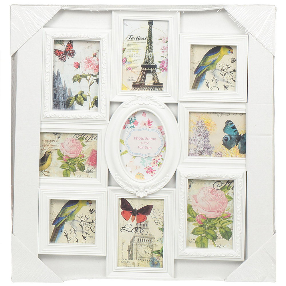 Фоторамка-коллаж на 9 фото, 50х53 см, бел, Y3-1585