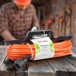 Удлинитель силовой ЭРА UFx-1e-3x1.5-30m на рамке c заземлением 1 розетка 30м ПВС 3x1.5мм2 | Силовые удлинители