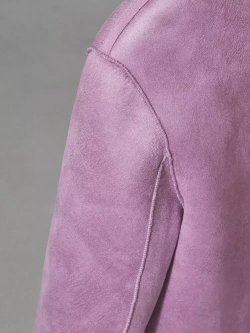 Шуба из шерсти чебурашка экошуба, лавандовая, SilverFox