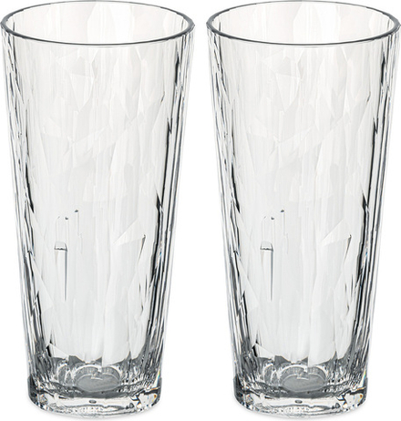 Набор 2 стакана Koziol, Club No.19 Superglas, 2 шт., пластик, прозрачный