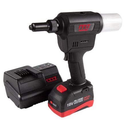 Цена на MIGHTY SEVEN (DR-102A1) Заклепочник аккумуляторный 2,4-6,4 мм, 18 В, 3 предмета, кейс