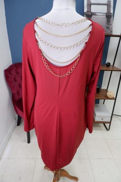 Платье с цепочками на спине 48-50 размер