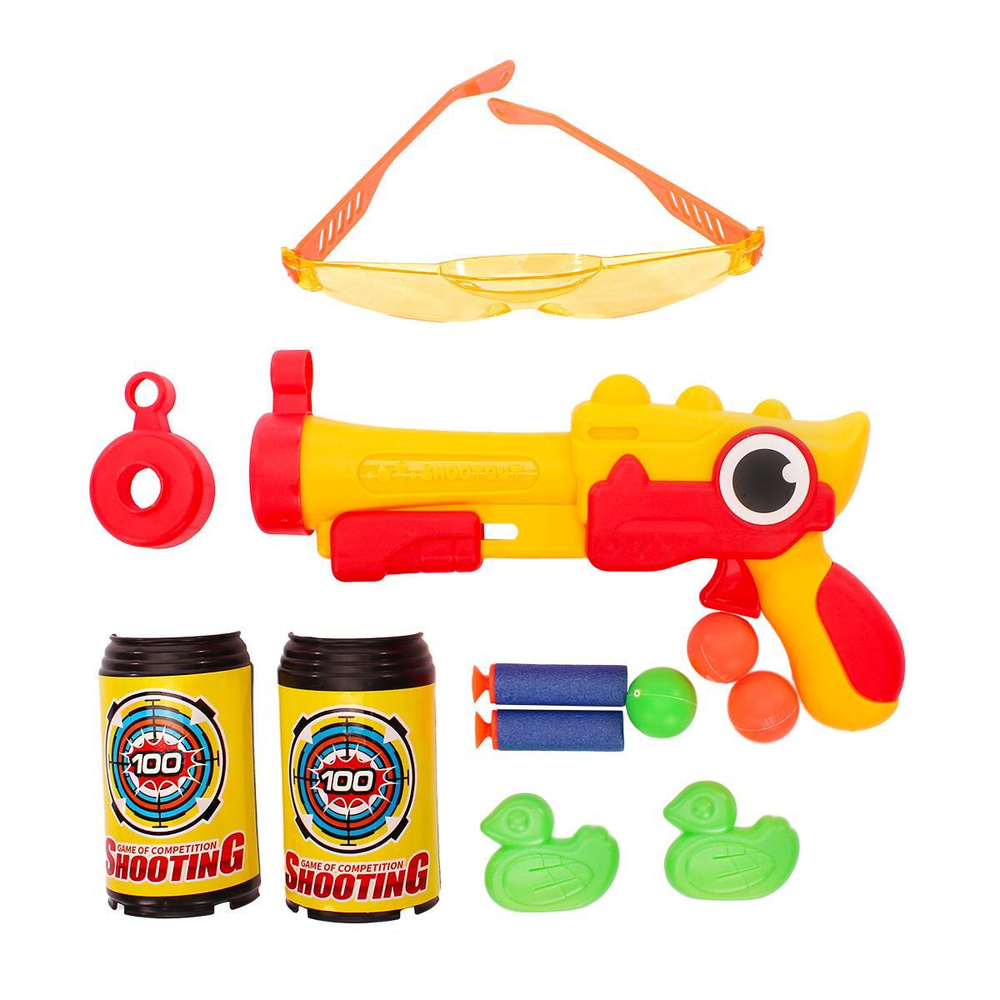 Пистолет с шарами и мягк.пулями, пакет 3399-5