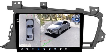 Магнитола для KIA Optima 3 2011-2013 - FarCar BX091M-360 монитор 9.5" 2K QLED на Android 13, 6Гб+128Гб, CarPlay, 4G SIM-слот, 4 камеры в комплекте