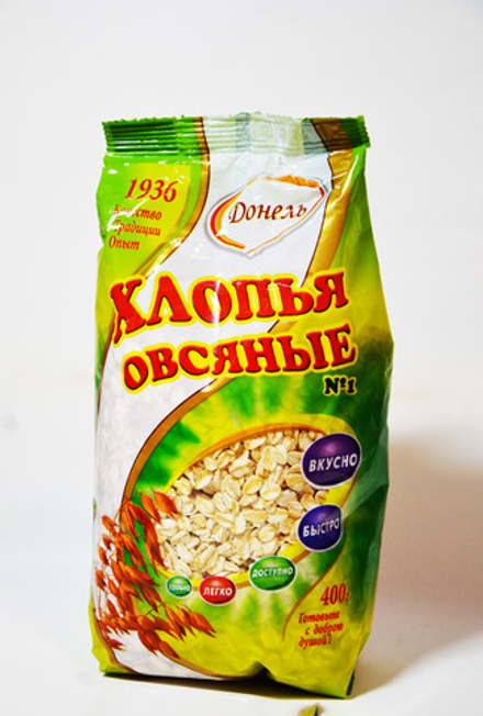 Хлопья овсяные Донель 400гр