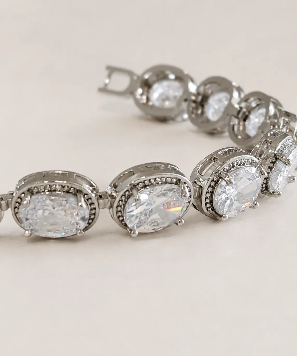 Браслет «Хрустальная линия» Silver