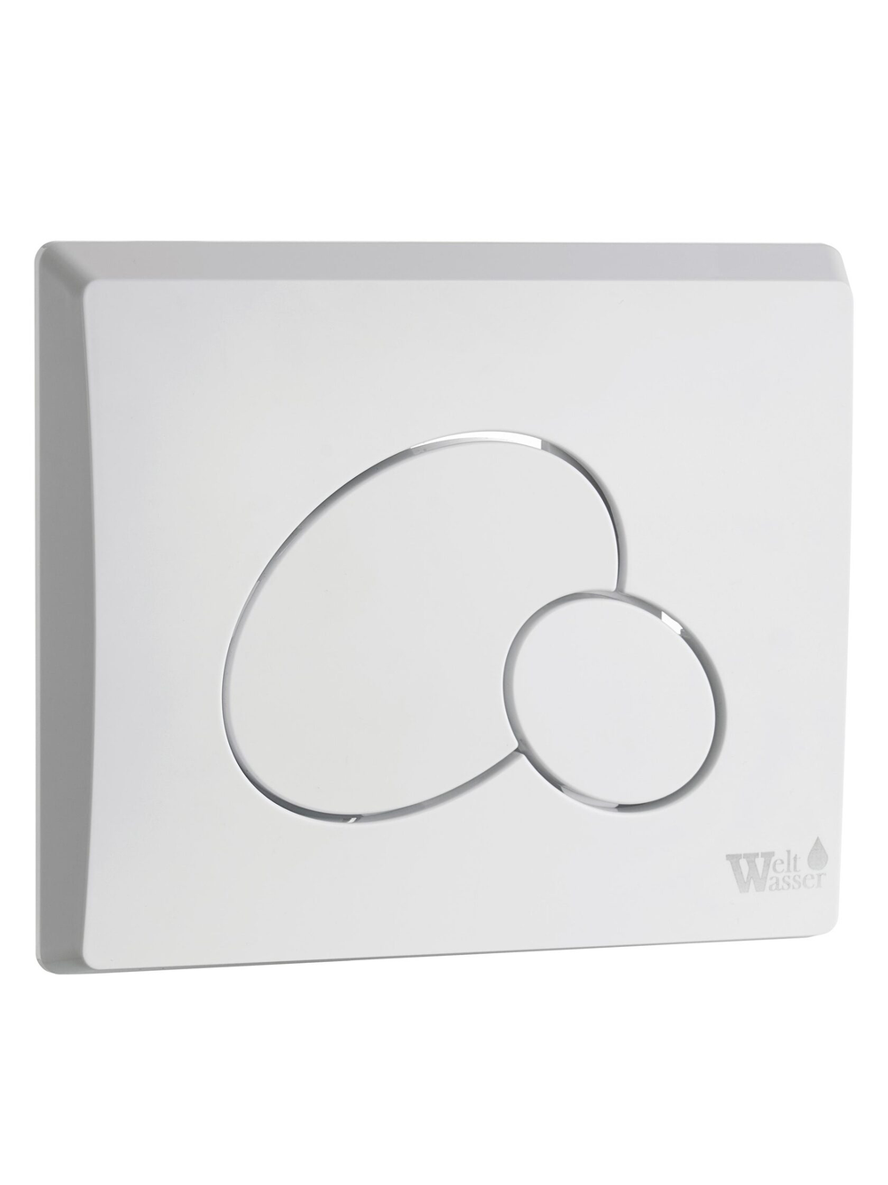 Кнопка белая нажимная для инсталляции WeltWasser  WW MARBERG 410 RD GL-WT  10000010232  Круглая