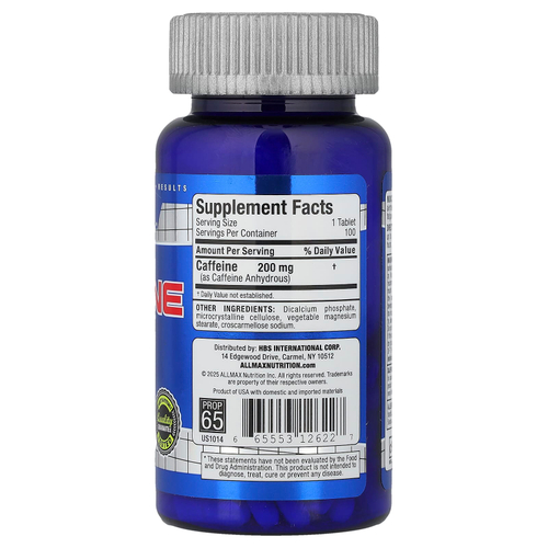 ALLMAX, Essentials, кофеин, 200 мг, 100 таблеток