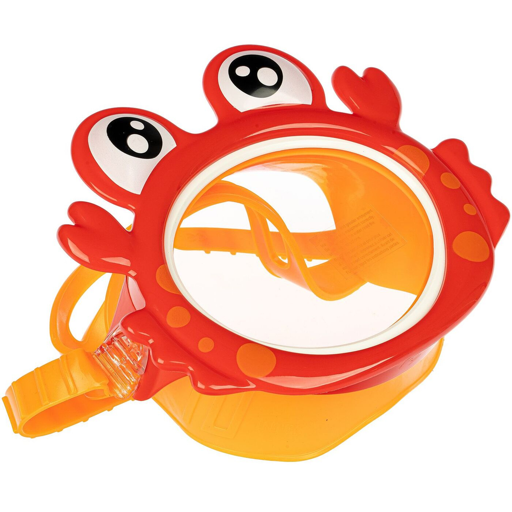Маска для плавания детская Intex 55915 Fun Masks Краб / Очки маска для ныряния Крабик в бассейн и море Интекс 3-8 лет