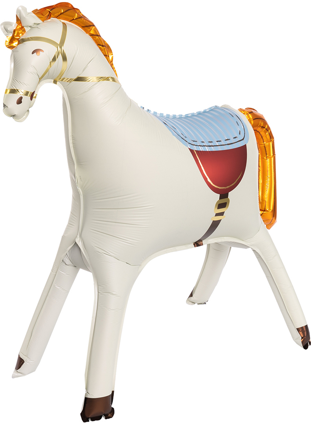 К Фигура 3D Лошадка Бежевый Сатин (35''/89 см)