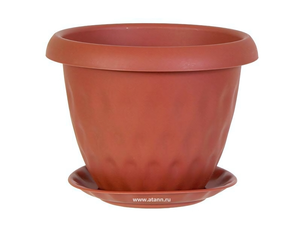 Горшок "Розетта" 2,8л с поддоном терракот