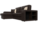 Диван угловой Брюссель левый угол, Коричневый\Бежевый, Экокожа, 29396L