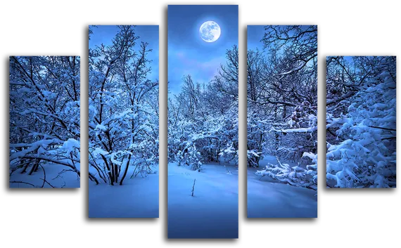 Модульная картина "Морозное утро"