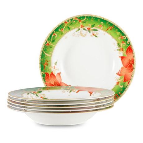 Набор тарелок суповых Lamart 6шт 23см Palais Royal Рождественская звезда