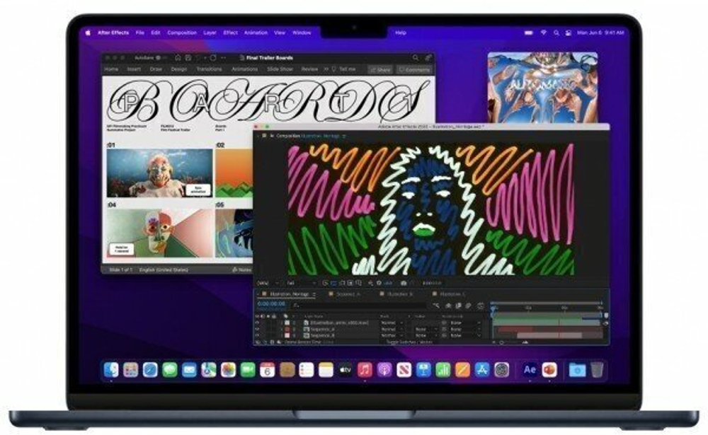 Ноутбук Apple MacBook Air A2681 (MLY33LL/A) 13.6"/Apple M2 8 core/RAM 8GB/SSD 256 GB/Apple 8 core GPU/2560х1664/IPS/Mac Os/Подсветка кл-ры: нет/серый космос. Состояние: B1